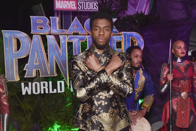 Chadwick Boseman at black panther world premiere in 2018