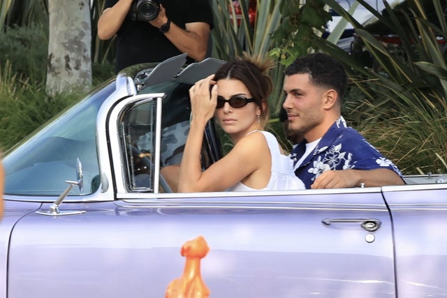 kendall jenner in convertible at soho house