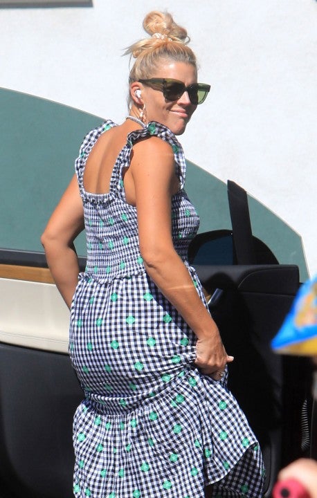busy philipps in checkered dress 