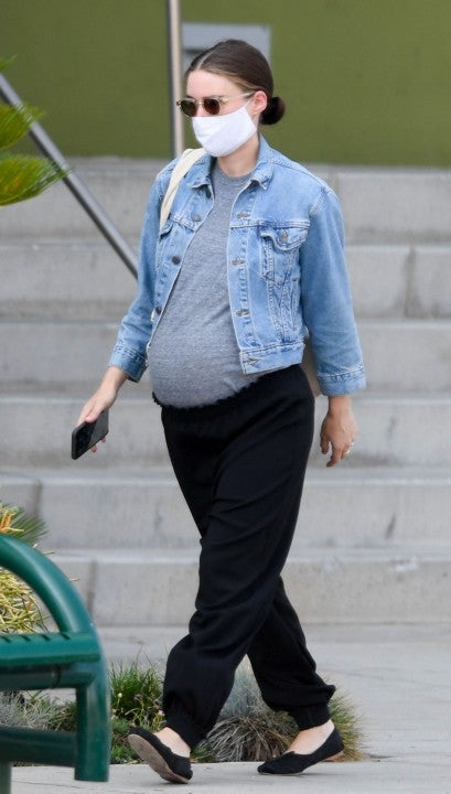 Rooney Mara pregnant out in la