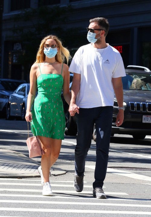 Jennifer Lawrence and husband go to lunch in soho