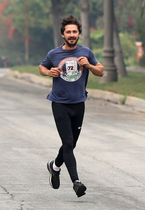Shia LaBeouf running in pasadena