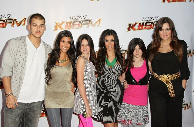 Robert Kardashian, Kourtney Kardashian, Kendall Jenner, Kim Kardashian, Kylie Jenner, and Khloe Kardashian at KIIS-FM's 2008 Wango Tango 