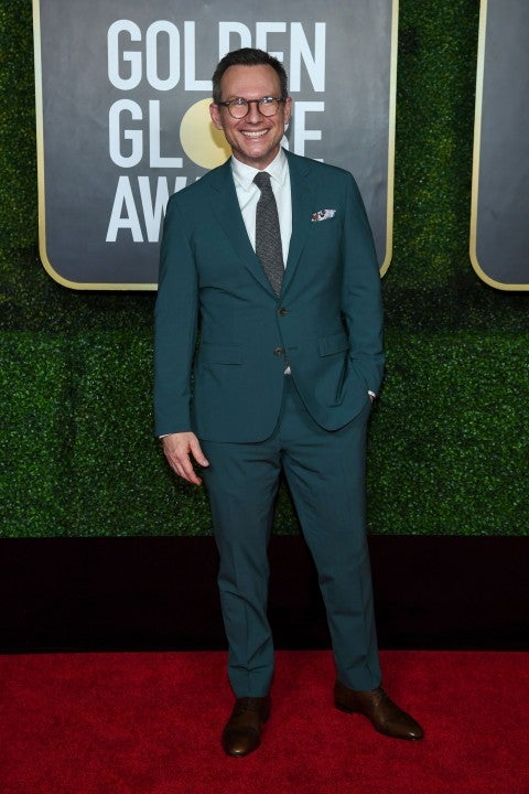 Christian Slater at the 2021 Golden Globe Awards
