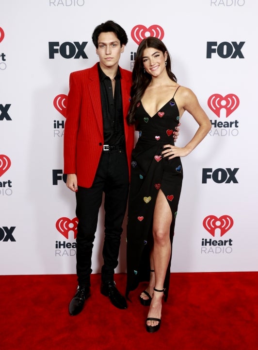 Lil Huddy and Charli D'Amelio attend the 2021 iHeartRadio Music Awards at The Dolby Theatre in Los Angeles, California, which was broadcast live on FOX on May 27, 2021.