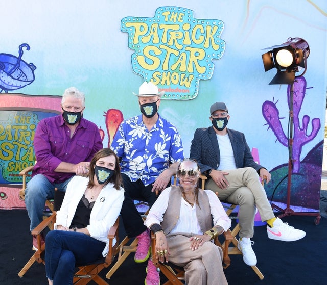 The cast of Nickelodeon’s The Patrick Star Show attends the drive-in screening premiere of their new show at the Rose Bowl on June 23.