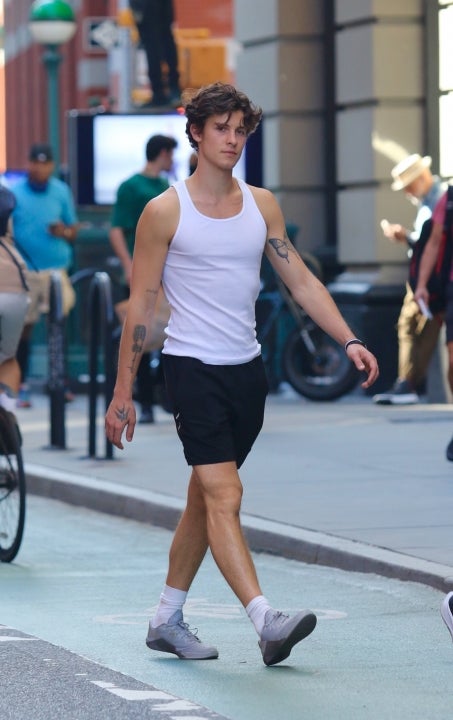 Shawn Mendes post workout in nyc