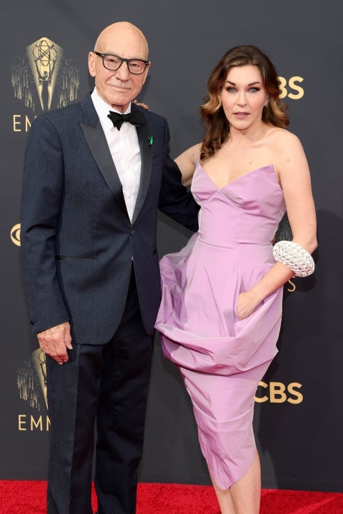 Patrick Stewart and Sunny Ozell at the 73rd Primetime Emmy Awards 