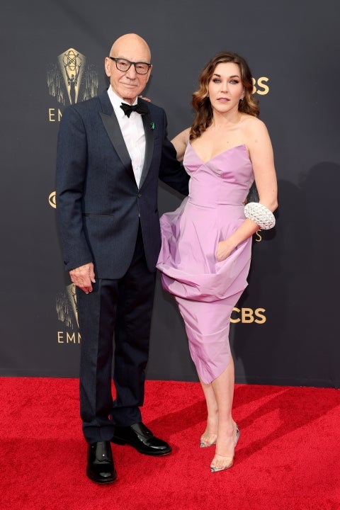 Patrick Stewart and Sunny Ozell at 2021 emmys