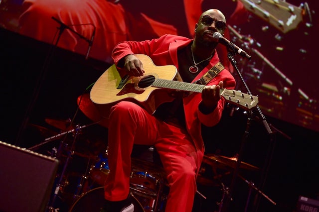 Wyclef Jean performs during the Black Music and Entertainment Walk of Fame Crown Jewel of Excellence Induction Ceremony and Celebration Brunch