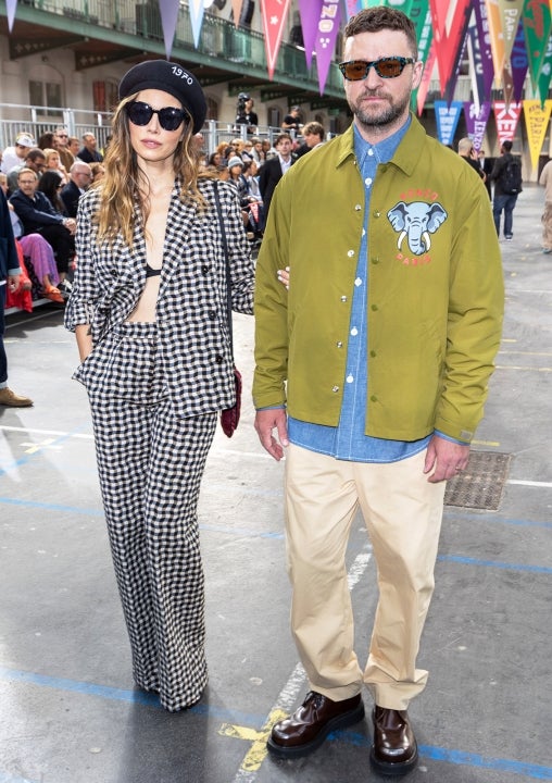 Justin Timberlake and Jessica Biel attending the Louis Vuitton Womenswear  Spring/Summer 2020 show as part