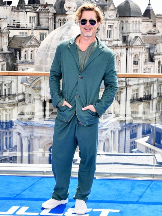 brad pitt dress Ines de Ramon Outshines Boyfriend in a Crystal-Covered Boho Gown See Every Outfit Brad Pitt
