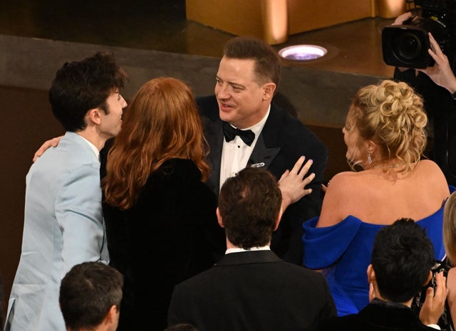 Brendan Fraser celebrates winning Best Actor
