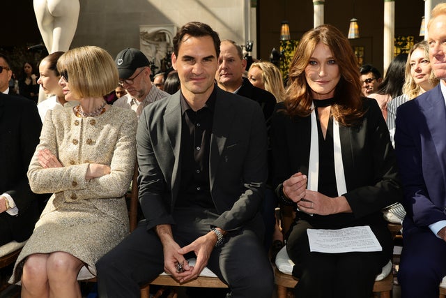 Anna Wintour, Roger Federer and Carla Bruni