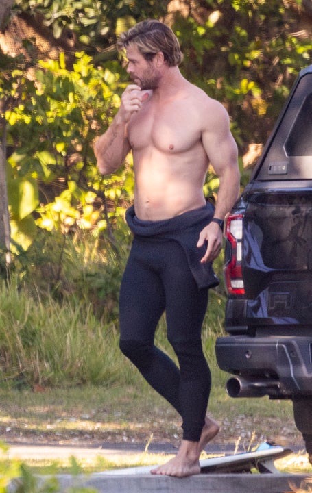 Chris Hemsworth 40th Birthday Surfing