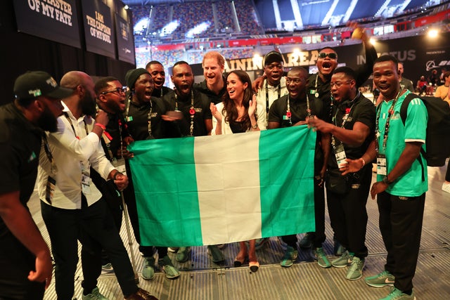 Meghan Markle and Prince Harry Meet with Nigeria's Team 