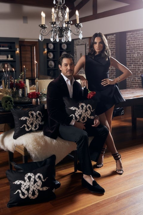'Southern Charm' star Craig Conover and 'Summer House's Paige DeSorbo pose for their latest Sewing Down South collaboration.