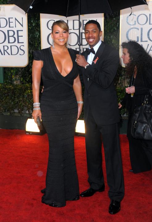 Mariah Carey and Nick Cannon at the 67th Annual Golden Globe Awards
