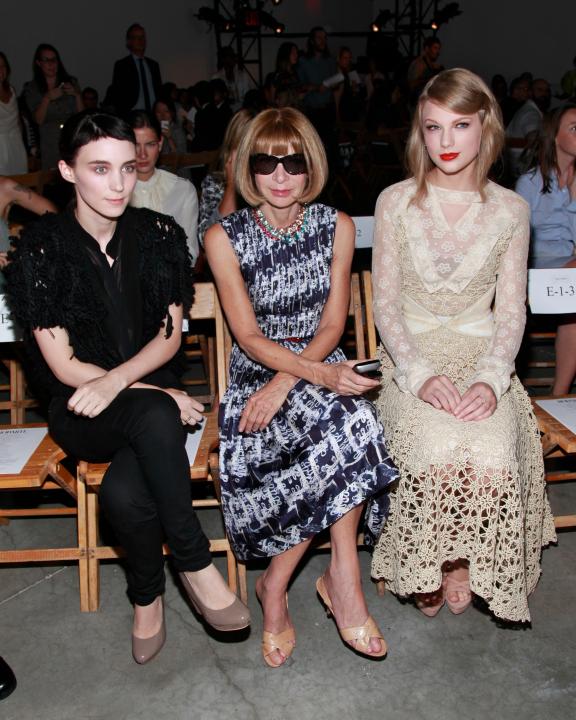 Rooney Mara Anna Wintour Taylor Swift Entertainment Tonight Will swift wear saint laurent to the met gala next month?