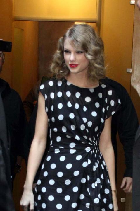 taylor swift black and white dress Style Rewind: Looking Back at Her Many Polka Dot Styles Color:Crystal Lilac Sale Maxi Dress little black dress for