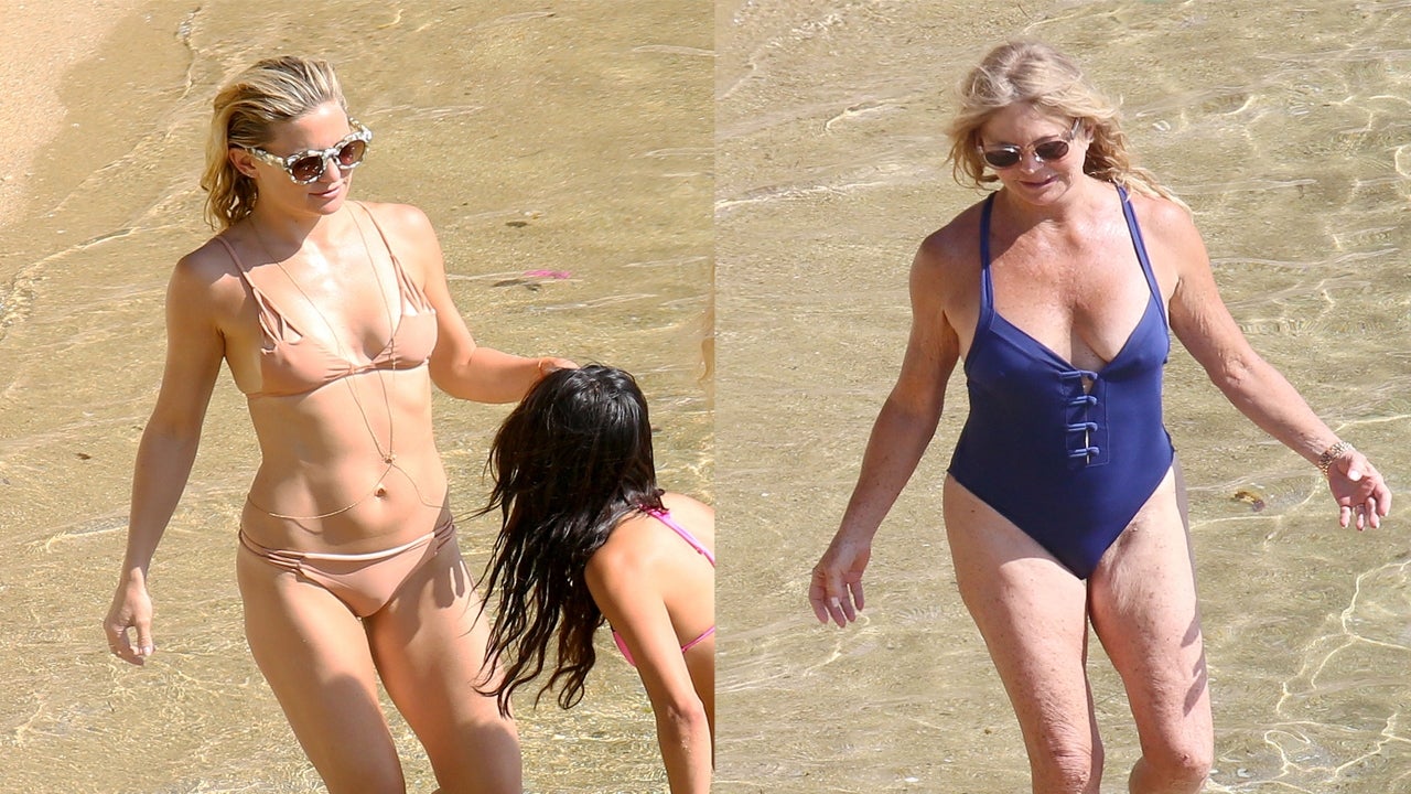 Goldie Hawn and Kate Hudson Flaunt Their Amazing Beach Bods in Greece Entertainment Tonight