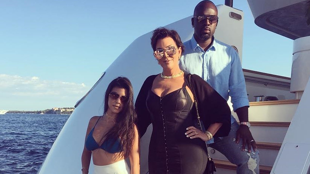 Kourtney Kardashian Poses in Bra Top With Kris Jenner on Italian