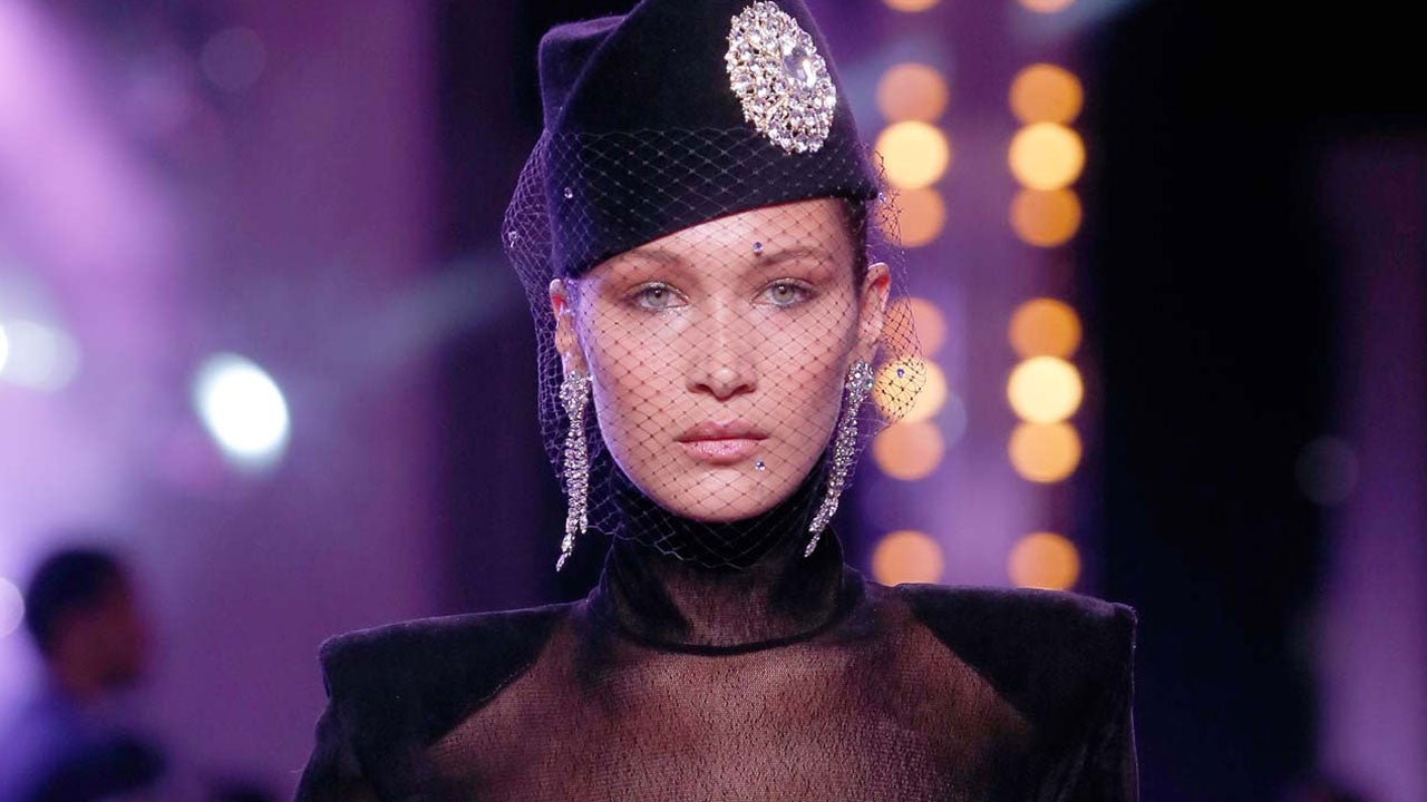Bella Hadid Sizzles in Sexy See-Through Catsuit at Paris Fashion Week