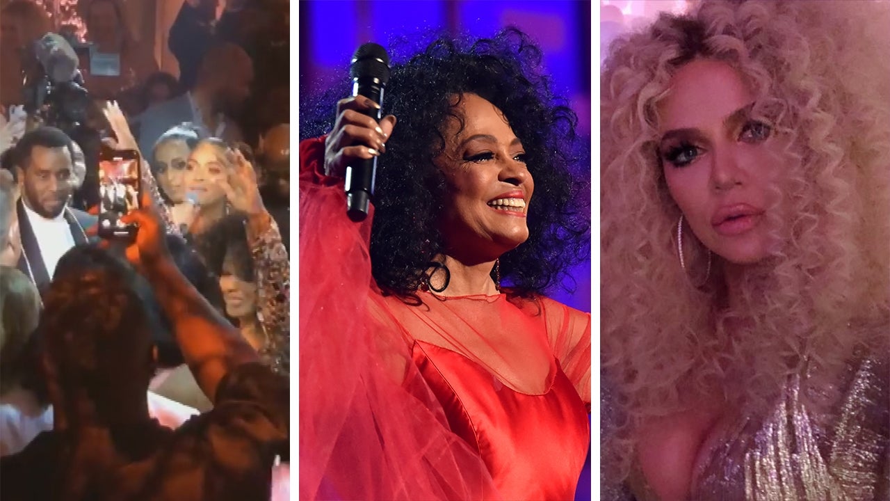 Khloe Kardashian Turns Heads With Big Hair and Skimpy Gold Gown at