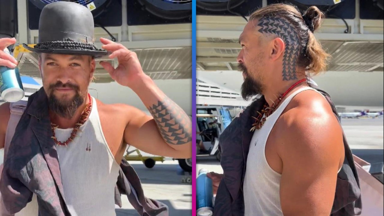 Jason Momoa Reveals New Head Tattoo After Shaving Off His Long Hair |  Entertainment Tonight