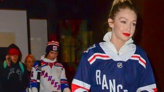 Bella and Gigi Hadid Continue to Be the Most Passionate Sports Fans -- See the Pics!