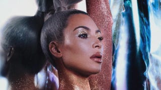 Kim Kardashian Poses Nude in Glitter Body Paint 