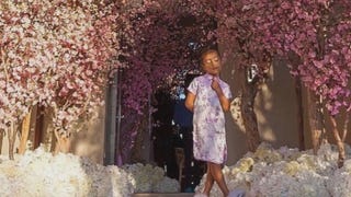 North West Steals the Show at Kim Kardashian's Cherry Blossom-Themed Baby Shower