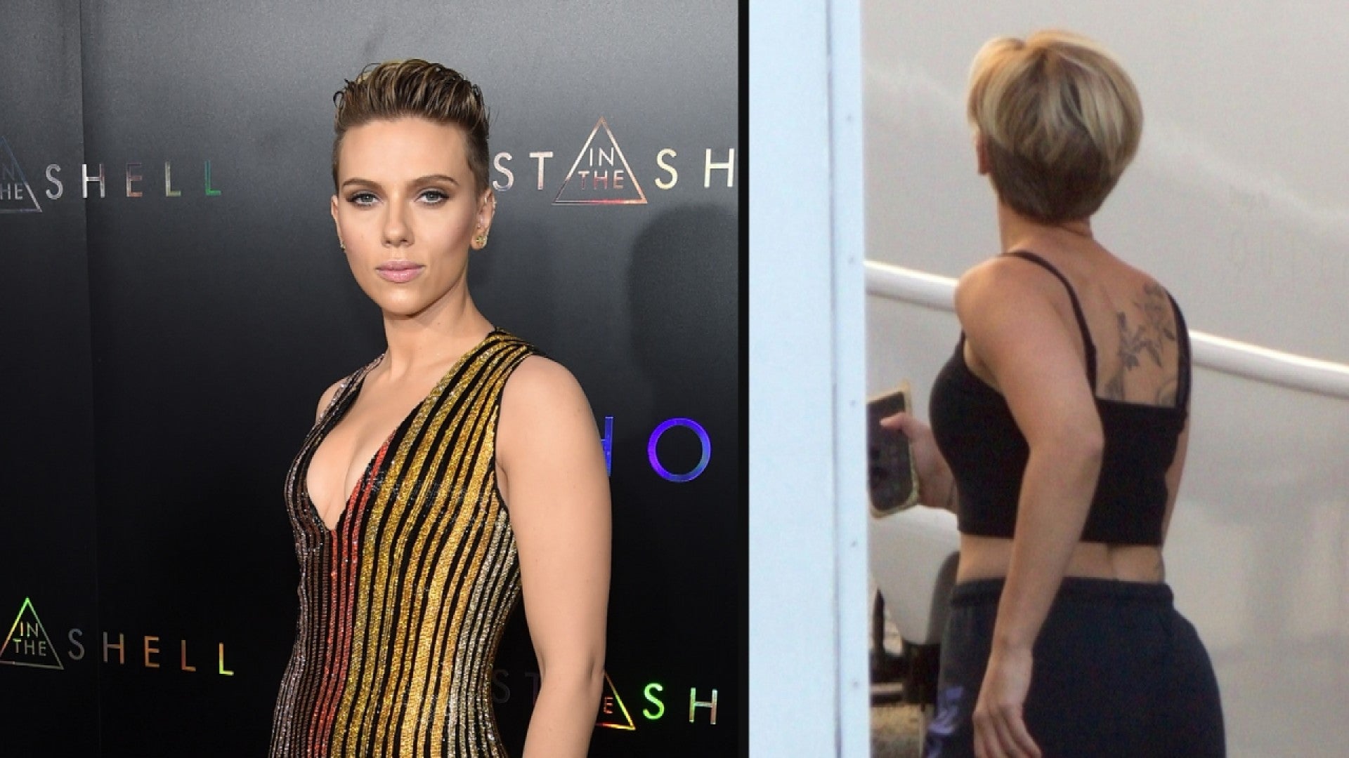 Scarlett Johansson Unveils Massive New Back Tattoo On Avengers Infinity War Set See The Pic Entertainment Tonight