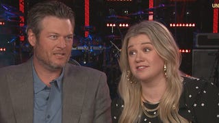 Kelly Clarkson Talks Double Dates With Fellow 'Voice' Coach Blake Shelton 