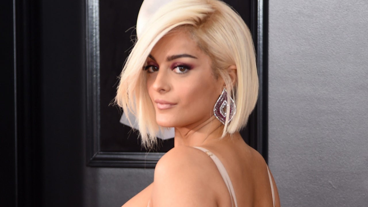 Bebe Rexha Suffers Unfortunate Wardrobe Malfunction at 2018 GRAMMYs