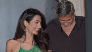 Amal Clooney Stuns in Gorgeous Green Gown for Date Night With George in Italy