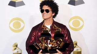 Bruno Mars Dominates the GRAMMYs: Watch His Acceptance Speeches and Performance! 