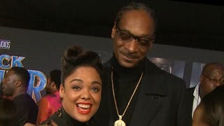 Snoop Dogg Adorably Crashes Tessa Thompson's Interview at 'Black Panther' Premiere -- Watch!