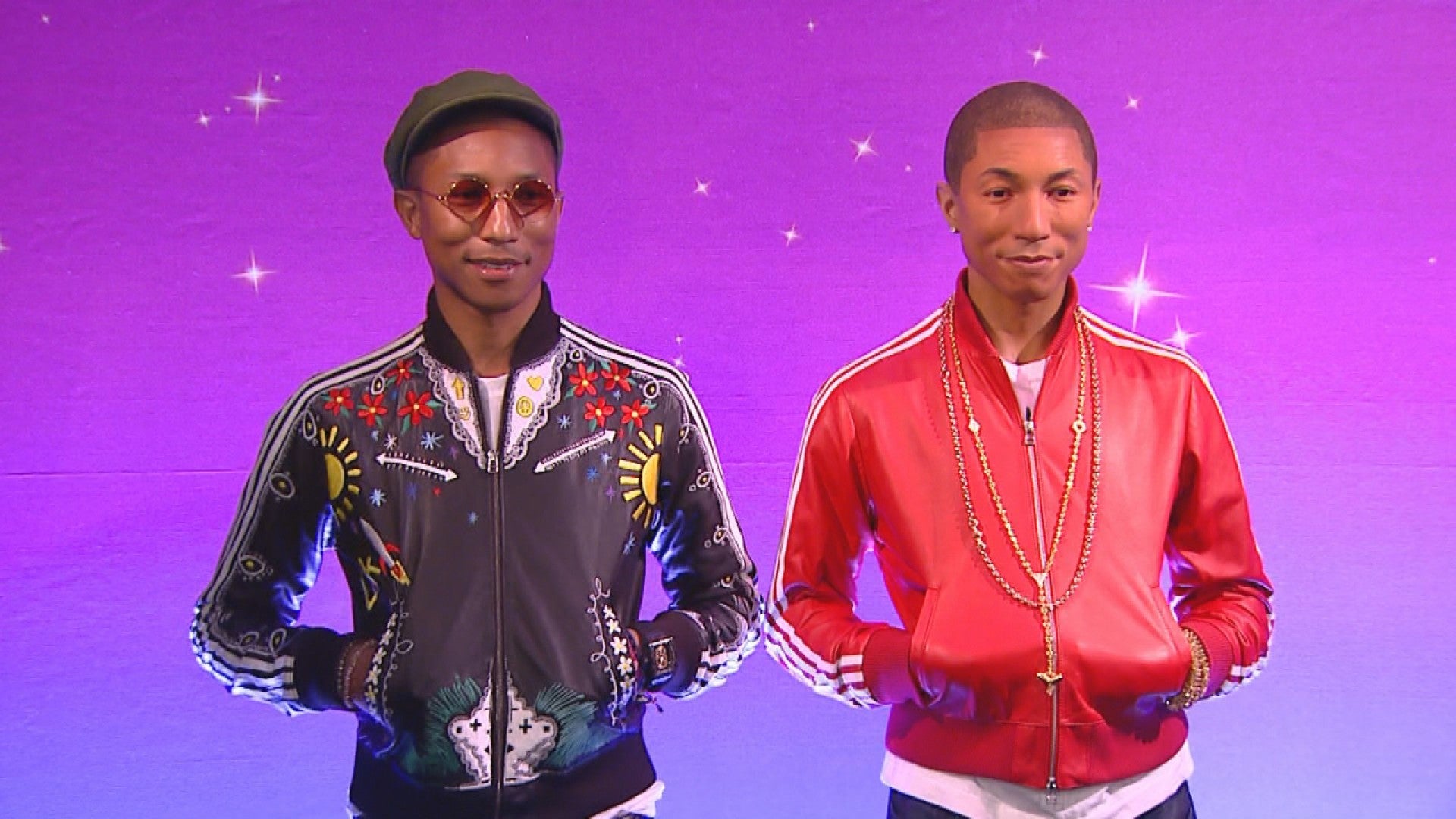 Pharrell Williams Meets His 'Spooky' Wax Figure