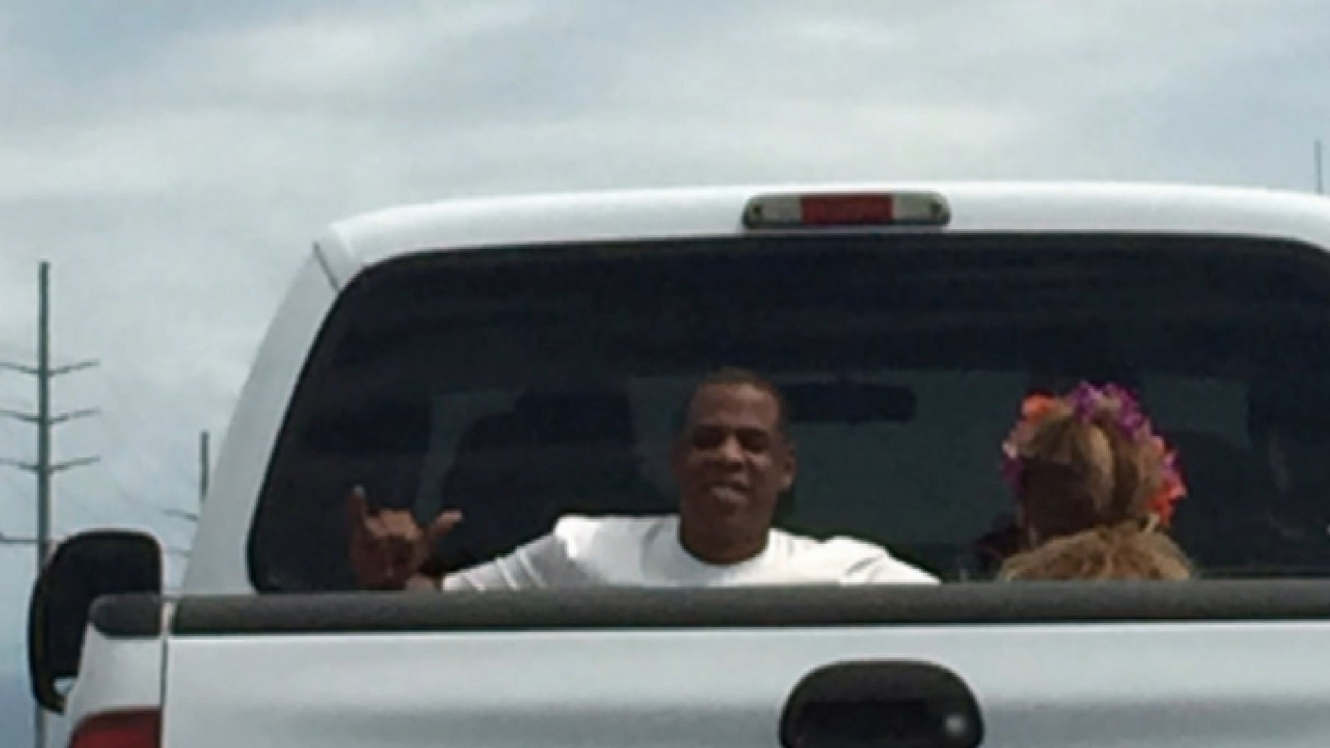 Beyonce Driving Her Car