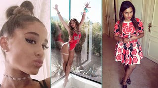 Looks to Steal: Beyonce's One-Piece, Mindy's Dresses & Ariana's Top Knot