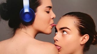 Kendall Jenner and Cara Delevingne Get Topless, Lick Each Other