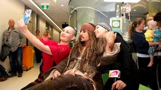 Jack Sparrow (aka Johnny Depp) Surprises Kids at Children's Hospital