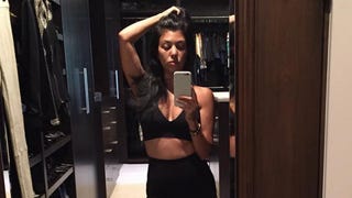 Kourtney Kardashian Flaunts Toned Abs in a Tiny Sports Bra