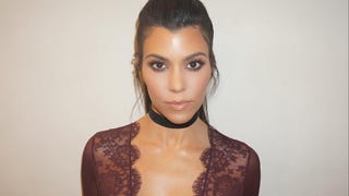 Kourtney Kardashian Ditches Her Bra, Rocks Sheer Top for Night Out