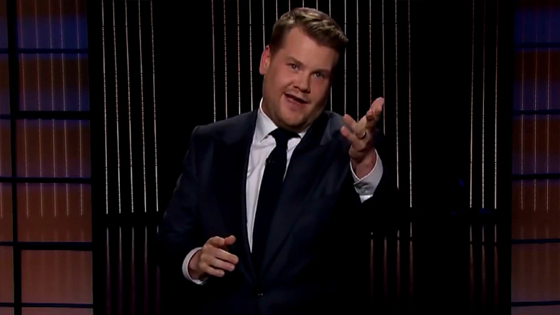 James Corden Jokes He S Responsible For Chris Pratt S Proposal To Katherine Schwarzenegger Exclusive Entertainment Tonight