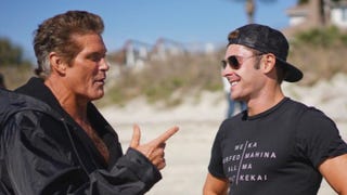 Zac Efron Gets 'Schooled' By 'Baywatch Badass' David Hasselhoff -- See The Pic!