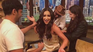 Shay Mitchell Suffers Wardrobe Malfunction While Co-Hosting 'Live! With Kelly and Michael'