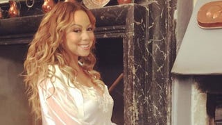 Mariah Carey Rocks Silky Lingerie to Make Pizza in Italy