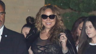 Mariah Carey Steps Out in Super-Sexy Sheer Top, Exposing Her Lacy Bra